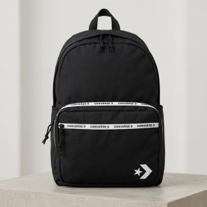 کوله‌پشتی اسپرت و جادار کانورس (Converse) –K102 مشکی با نوار لوگودار